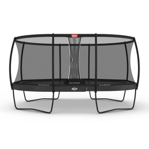 Trampoline BERG Grand Champion 520 Grijs - met veiligheidsnet Deluxe Ovaal 520x340cm