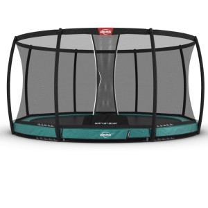 Trampoline BERG Champion 430 safety InGround Groen - met veiligheidsnet Deluxe Ø430cm