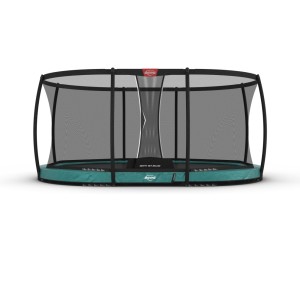 Trampoline BERG Grand Champion 470 InGround Groen - met net Deluxe Ovaal 470x310cm