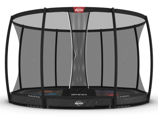 Trampoline BERG InGround Elite Levels Grijs - met safetynet Deluxe Ø430cm