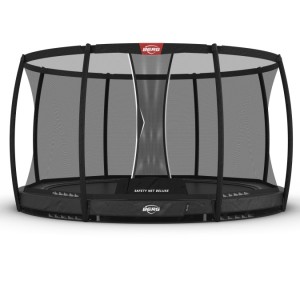 Trampoline BERG InGround Elite Grijs - met safetynet Deluxe Ø380cm