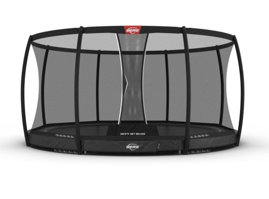 Trampoline BERG InGround Elite Grijs - met safetynet Deluxe Ø430cm