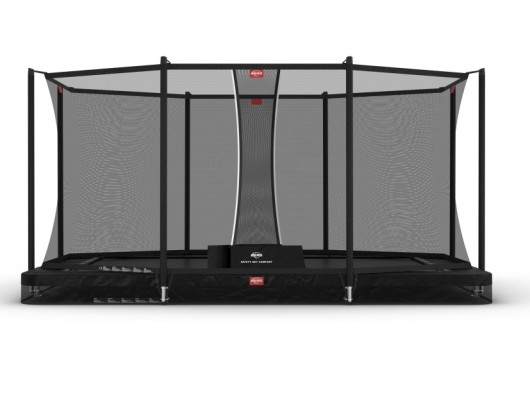 Trampoline BERG InGround Ultim Favorit Zwart- met net Comfort 410x250cm