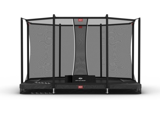 Trampoline BERG InGround Ultim Favorit Grijs - met net Comfort 330x220cm