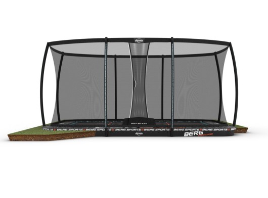 Trampoline BERG Pro Bouncer Flatground Safety net DLX XL -graphics 500x300cm