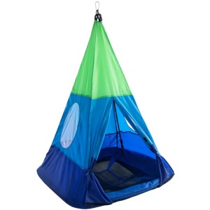 Tentschommel Tipi blauw/groen 95x95x95cm