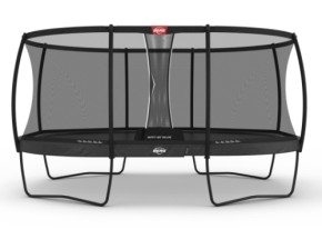 Trampoline BERG Grand Elite Grijs - met safetynet Deluxe Ovaal 520x340cm