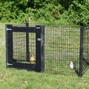 Dierenren Rectangle 2x1,3 meter zwart  gaas