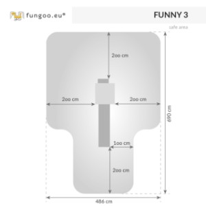 Showmodel klimtoren Funny 3 + glijbaan Fungoo / Geïmpregneerd grenenhout