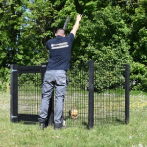 Dierenren Rectangle met scharnierend gaasdak