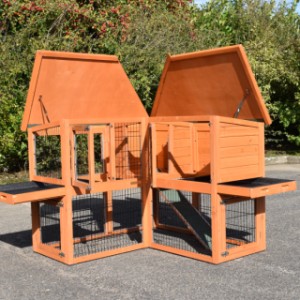 SHOWMODEL - konijnenhok Maurice Anti Knaag 122x122x59x96cm