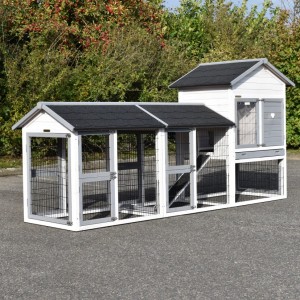 Kippenhok Prestige Medium met 2 rennen · 301x91x150cm