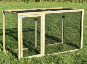 Aanbouwren Rosa met gaasdak 180x81x105cm