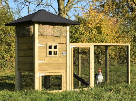 Kippenhok hooiberg Rosanne met aanbouwren 278x114x180cm