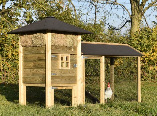 Kippenhok hooiberg Rosanne met overdekte ren 283x114x180cm