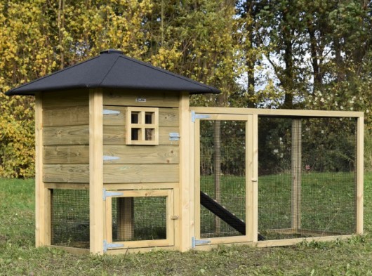 Kippenhok Rosy met aanbouwren 278x114x145cm