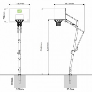 Basket EXIT Galaxy Inground met dunkring