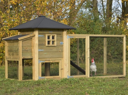 Kippenhok Rosy met ren en legnest 300x114x145cm