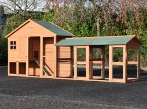 Kippenhok Holiday Large met 2 rennen 489x100x195cm