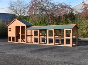 Kippenhok Holiday Large met 3 rennen 614x100x195cm