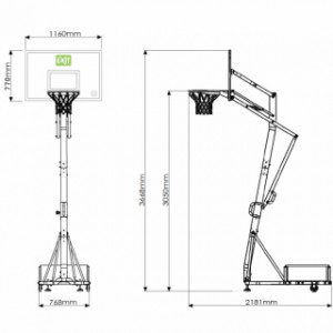 Basket EXIT Galaxy Portable met dunkring