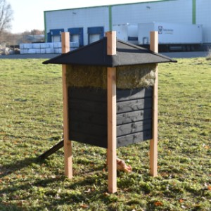 De zijkanten zijn gemaakt van zwart geïmpregneerd vurenhout