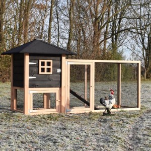 Kippenhok Rosy met aanbouwren  272x114x145cm