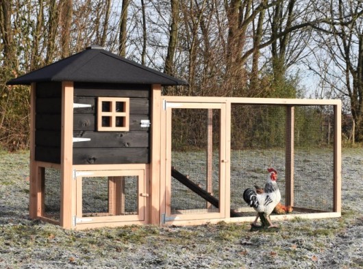 Kippenhok Rosy met aanbouwren 278x114x145cm