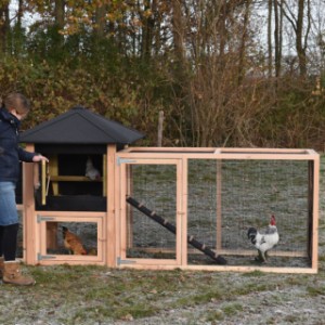 Het kippenhok Rosy is voorzien van een ruim nachthok