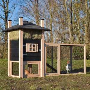 Kippenhok hooiberg Rosa met aanbouwren 272x114x182cm