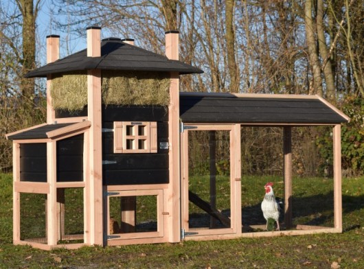 Kippenhok hooiberg Rosa met legnest en overdekte ren 305x114x180cm