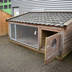 SHOWMODEL hondenkennel Rex 1 met nachthok en vloer