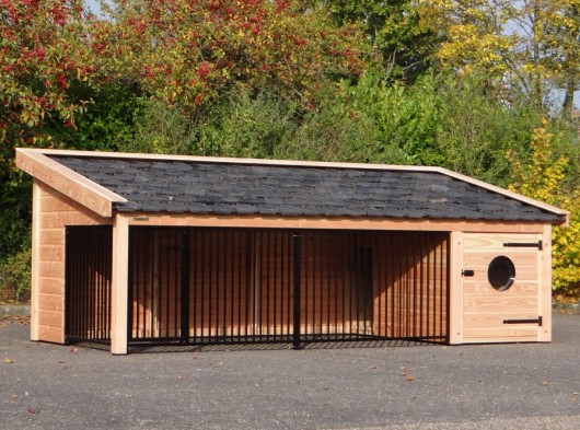 Hondenkennel Rex 2XL met geïsoleerd nachthok 441x182x163cm