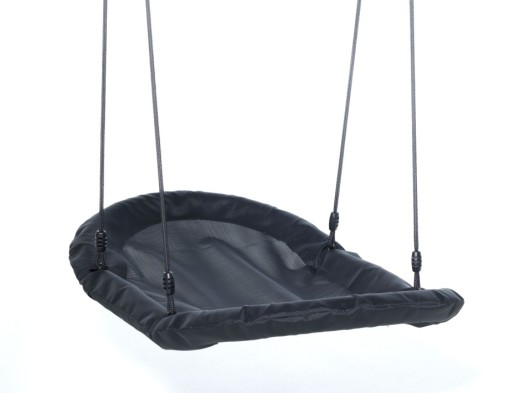 Nestschommel zwart 120x70cm met kindvriendelijk BR-touw