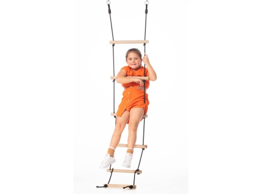 Touwladder • 6 sporten • met zwart BR-touw