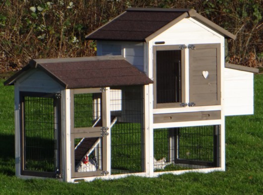 Kippenhok Prestige Small met ren en legnest 191x72x122cm