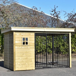 Hondenkennel Modul FIX met nachthok Easy 353x240x209cm