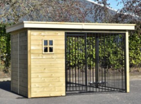 Hondenkennel Modul FIX met nachthok Easy 353x240x209cm