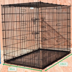 Hondenbench XXL met 2 deuren 136x85x110cm