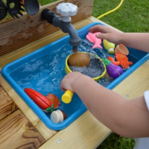 Houten aanbouw speelkeuken met kraan JoyPet