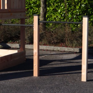 Aanbouw dubbel duikelrek Antraciet - met 2 Douglas palen 90 & 125 cm