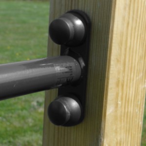 Aanbouw dubbel duikelrek Antraciet - met 2 Douglas palen 90 & 125 cm