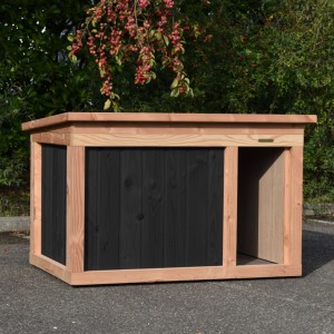Hondenhok Block Large · Douglas/zwart · iso · 149x104x93cm