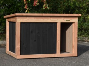 Hondenhok Block Large · Douglas-zwart · iso · 149x104x93cm