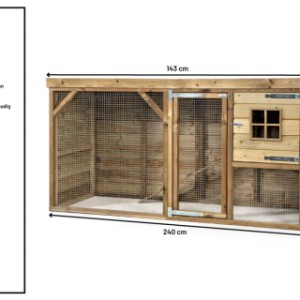 Diverse afmetingen van het het kippenhok Daisy