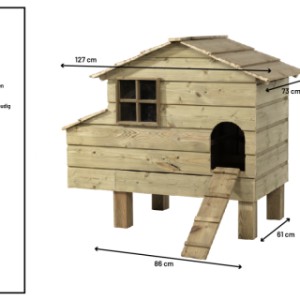 Kippenhok Henri Glorenza - afmetingen