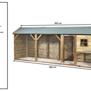 Verschillende afmetingen van konijnenhok Snuffie