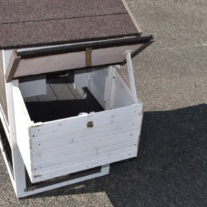 Kippenhok Prestige Small white met ren en legnest