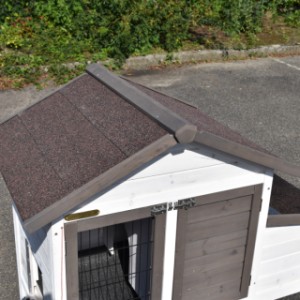 Kippenhok Prestige Small white met ren en legnest