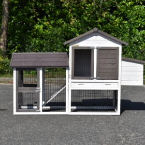 Kippenhok Prestige Small white met ren en legnest - geschikt voor 3 kleine kippen
